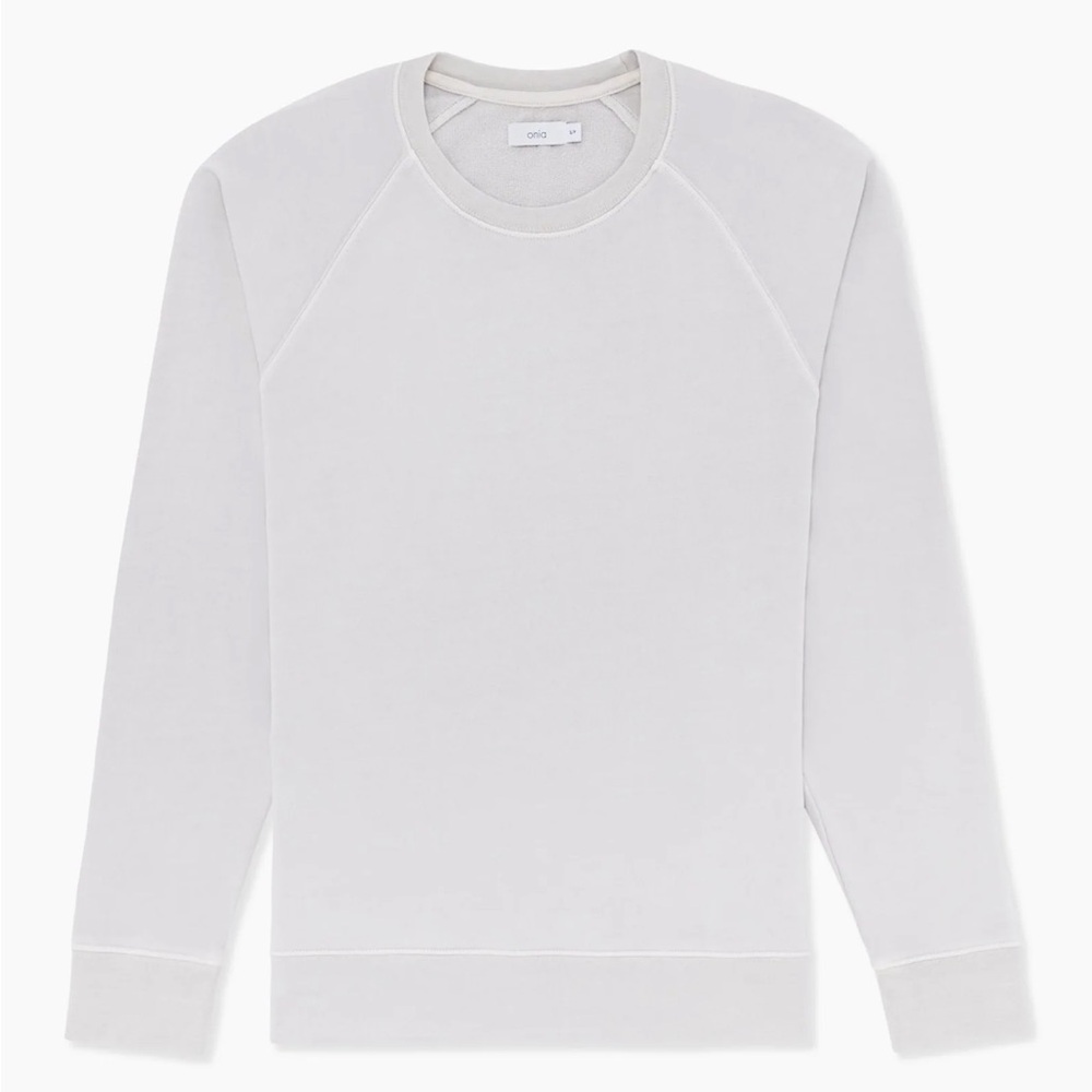 Onia Oversized Crewneck Sweatshirt in Swan